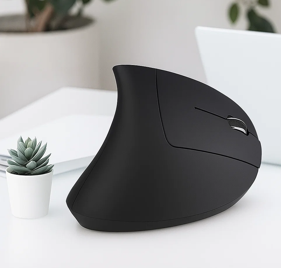 Mouse Vertical Ergonómico Sem Fios 2.4G